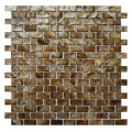 Glossy Bathroom Wall Decor Pieces Shell Mosaic Tiles on Mesh